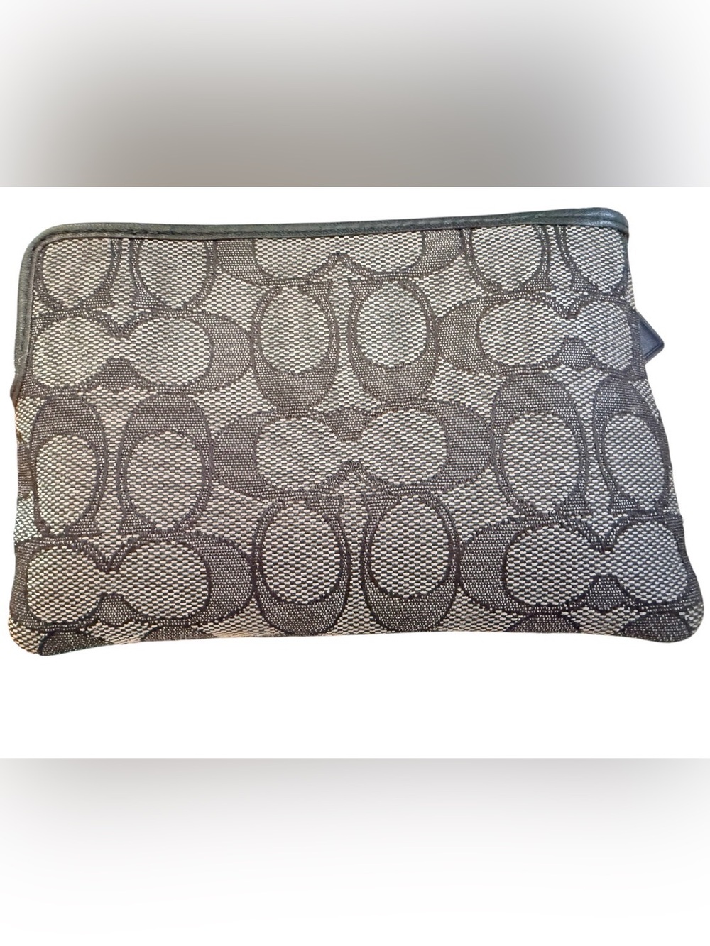 Coach 2015 Signature Canvas Jaquard Wrislet (Black Smoke / Black) Style F53536 - Picture 3 of 3
